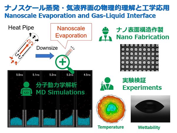 Nanoscale Evaporation and Gas-Liquid Interface